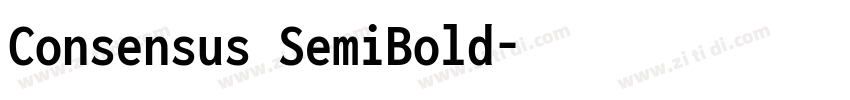 Consensus SemiBold字体转换